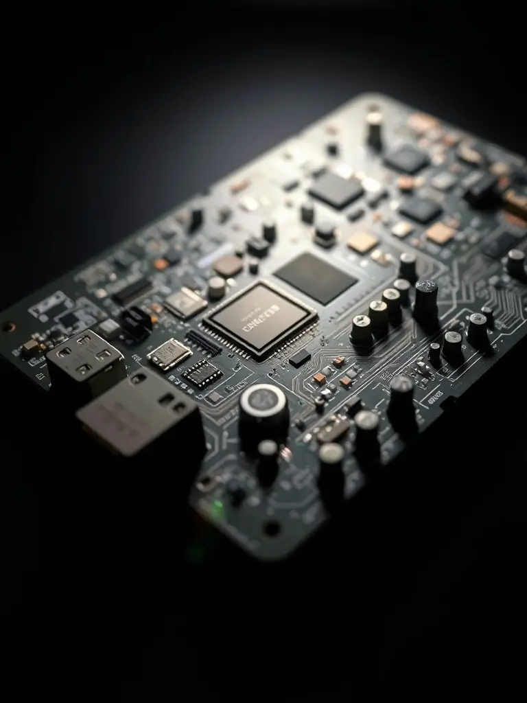 Detailed view of an FPGA circuit board being designed.
